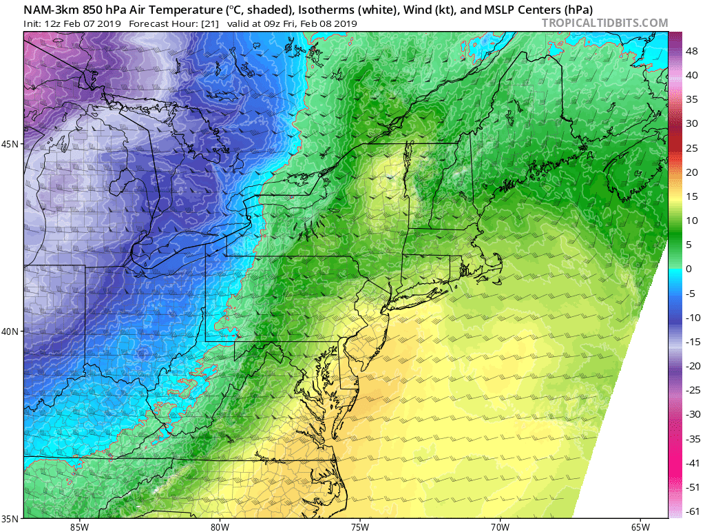 850 temps Friday 4AM